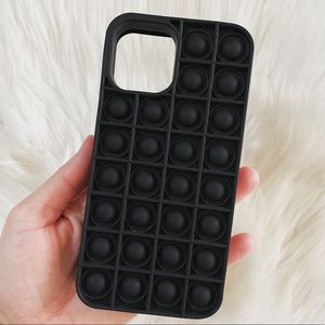 Black iPhone 12 Phone Case Pop Sensory Pop It Cover